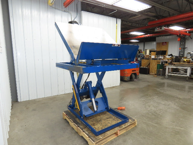 Vestil Hydraulic Lift End Tilt Table 2000lb 48"x48" Top 38° Tilt 36" Travel 460v
