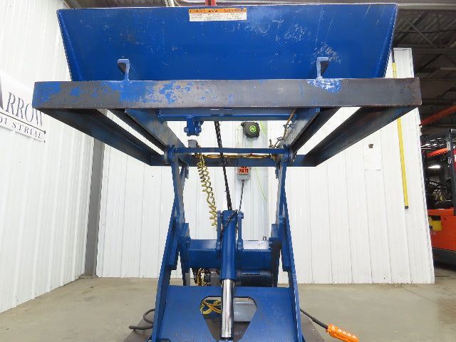 Vestil Hydraulic Lift Table End Tilt 1000lb 48"x48" Top 45° Tilt 36" Travel 460v