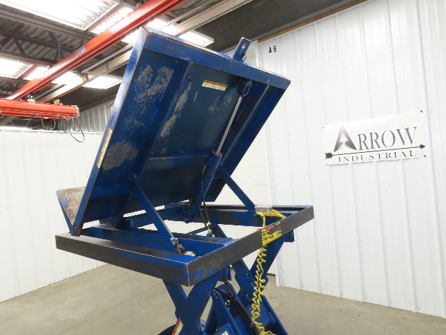 Vestil Hydraulic Lift Table End Tilt 1000lb 48"x48" Top 45° Tilt 36" Travel 460v