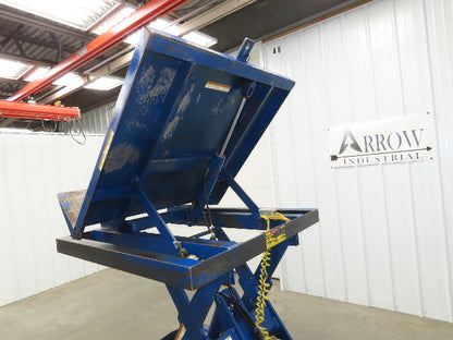 Vestil Hydraulic Lift Table End Tilt 1000lb 48"x48" Top 45° Tilt 36" Travel 460v