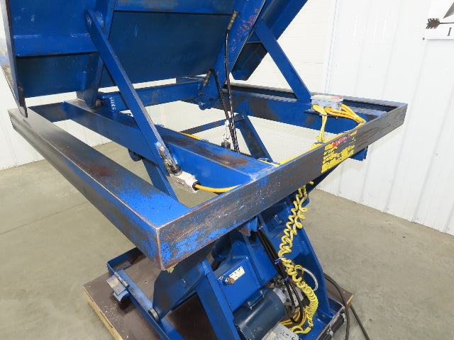 Vestil Hydraulic Lift Table End Tilt 1000lb 48"x48" Top 45° Tilt 36" Travel 460v