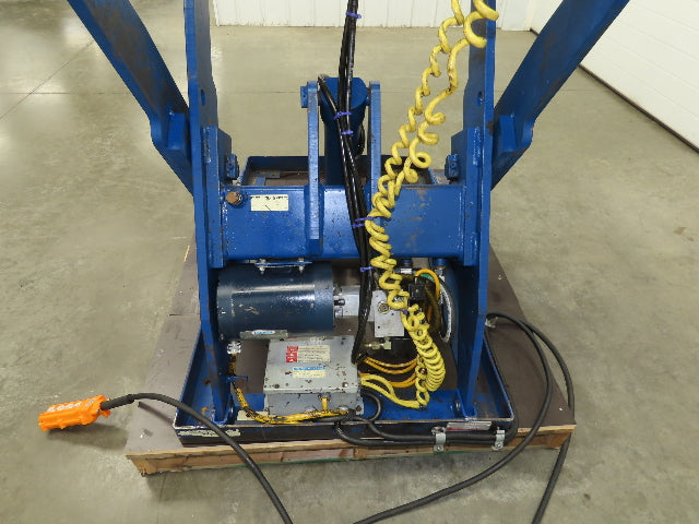 Vestil Hydraulic Lift Table End Tilt 1000lb 48"x48" Top 45° Tilt 36" Travel 460v