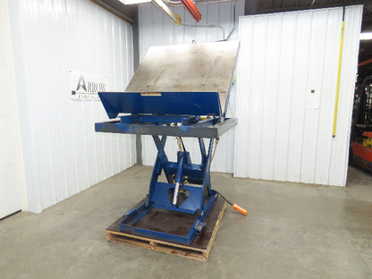 Vestil Hydraulic Lift Table End Tilt 1000lb 48"x48" Top 45° Tilt 36" Travel 460v
