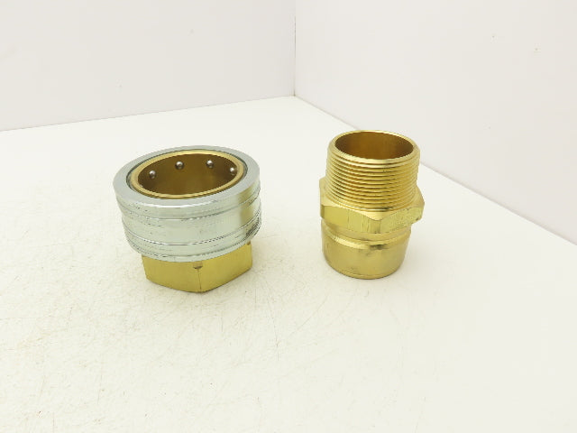 Hansen 20-ST/B20T55 Quick Disconnect ST Series Coupling 2-1/2" Socket/Plug 1 Set