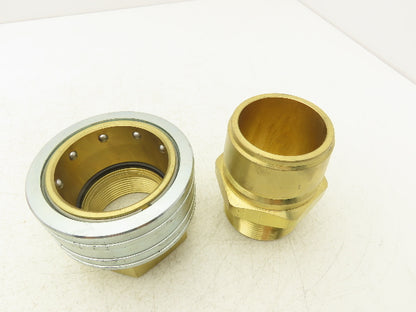 Hansen 20-ST/B20T55 Quick Disconnect ST Series Coupling 2-1/2" Socket/Plug 1 Set