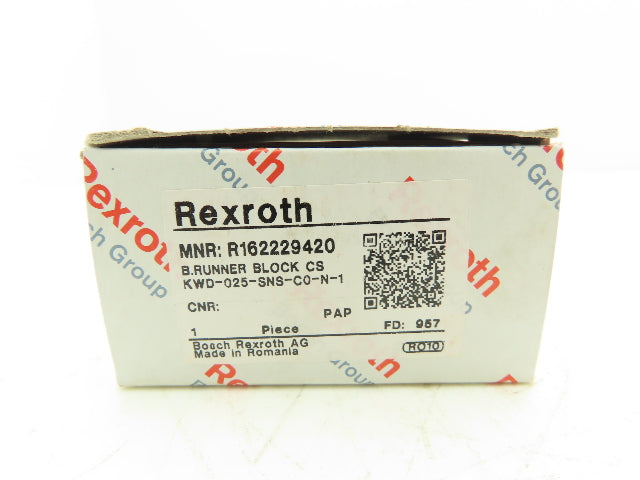 Rexroth CS KWD-025-SNS-C0-N-1 Linear Bearing Runner Block 25mm Rail 67mm Length