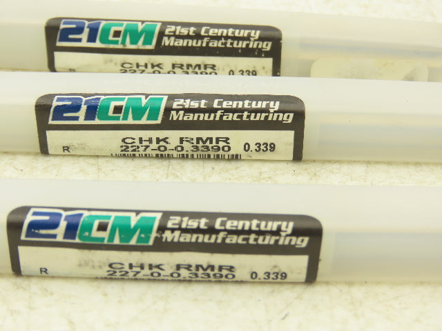 21st Century Mfg 227-0-0.3390 Chucking Reamer Straight Flute 0.339 RH Lot of 4