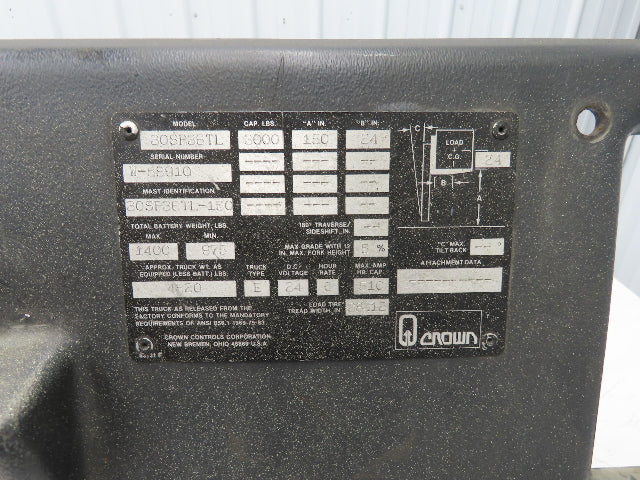 Crown 30SP36TL Order Picker Forklift Dash Plastic Cover Shroud