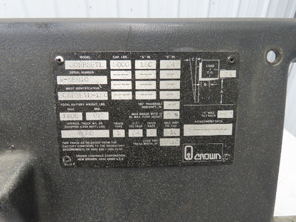 Crown 30SP36TL Order Picker Forklift Dash Plastic Cover Shroud