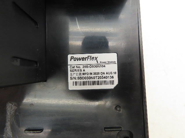Allen Bradley 25B-D030N104 PowerFlex 525 VFD 500Hz 20Hp 460v 30A FRN 6.001 Ser A