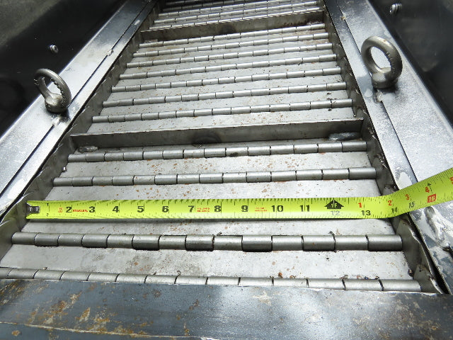Enomoto MA-400H 18"W x 84"L Flat Chip Conveyor 14" Belt 27" Infeed 220V 3PH