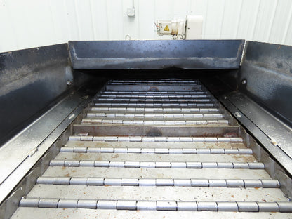Enomoto MA-400H 18"W x 84"L Flat Chip Conveyor 14" Belt 27" Infeed 220V 3PH