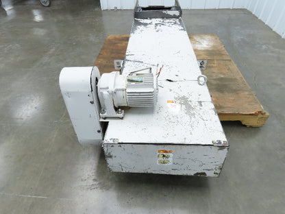 Enomoto MA-400H 18"W x 84"L Flat Chip Conveyor 14" Belt 27" Infeed 220V 3PH