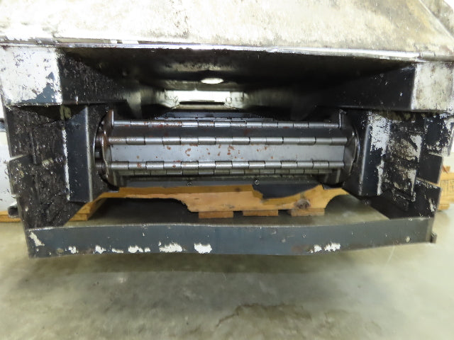 Enomoto MA-400H 18"W x 84"L Flat Chip Conveyor 14" Belt 27" Infeed 220V 3PH