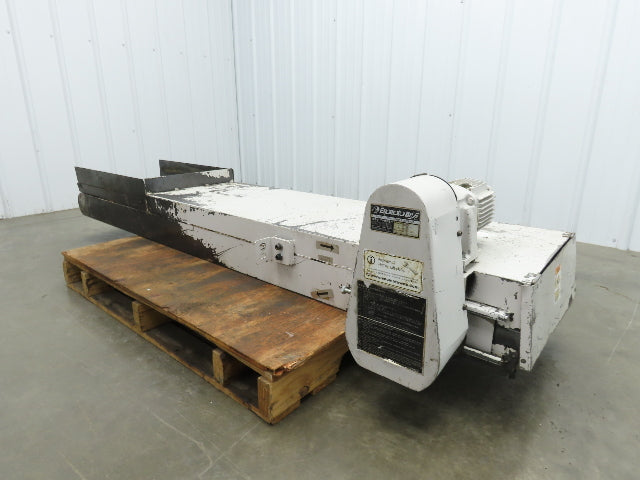 Enomoto MA-400H 18"W x 84"L Flat Chip Conveyor 14" Belt 27" Infeed 220V 3PH