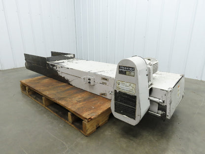 Enomoto MA-400H 18"W x 84"L Flat Chip Conveyor 14" Belt 27" Infeed 220V 3PH