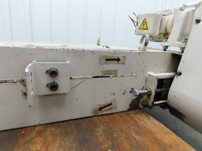Enomoto MA-400H 18"W x 84"L Flat Chip Conveyor 14" Belt 27" Infeed 220V 3PH