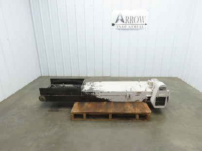 Enomoto MA-400H 18"W x 84"L Flat Chip Conveyor 14" Belt 27" Infeed 220V 3PH