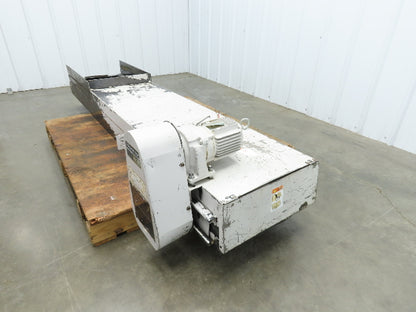 Enomoto MA-400H 18"W x 84"L Flat Chip Conveyor 14" Belt 27" Infeed 220V 3PH