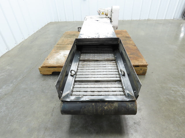 Enomoto MA-400H 18"W x 84"L Flat Chip Conveyor 14" Belt 27" Infeed 220V 3PH