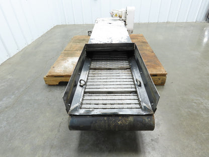 Enomoto MA-400H 18"W x 84"L Flat Chip Conveyor 14" Belt 27" Infeed 220V 3PH