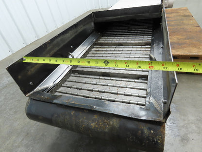 Enomoto MA-400H 18"W x 84"L Flat Chip Conveyor 14" Belt 27" Infeed 220V 3PH