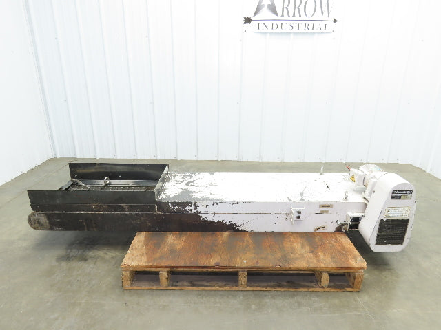 Enomoto MA-400H 18"W x 84"L Flat Chip Conveyor 14" Belt 27" Infeed 220V 3PH