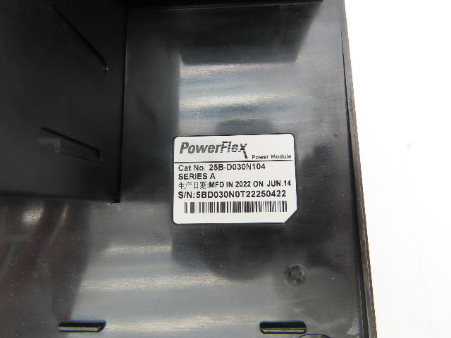 Allen Bradley 25B-D030N104 PowerFlex 525 VFD 500Hz 20Hp 460v 30A Ser A FRN 7.001