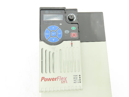 Allen Bradley 25B-D030N104 PowerFlex 525 VFD 500Hz 20Hp 460v 30A Ser A FRN 7.001