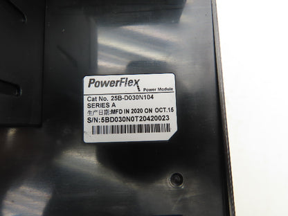Allen Bradley 25B-D030N104 PowerFlex 525 VFD 20Hp 460v 500Hz 30A Ser A FRN 6.001