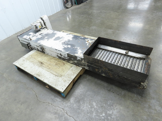 Enomoto MA-400H 18"W x 84"L Flat Chip Conveyor 14" Belt 27" Infeed 220V 3PH