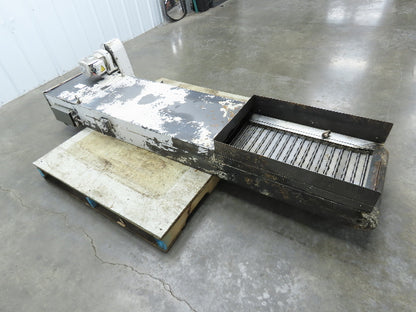 Enomoto MA-400H 18"W x 84"L Flat Chip Conveyor 14" Belt 27" Infeed 220V 3PH
