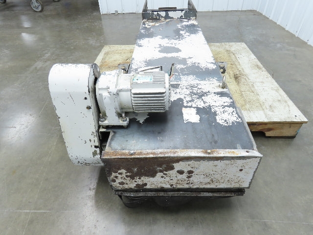 Enomoto MA-400H 18"W x 84"L Flat Chip Conveyor 14" Belt 27" Infeed 220V 3PH