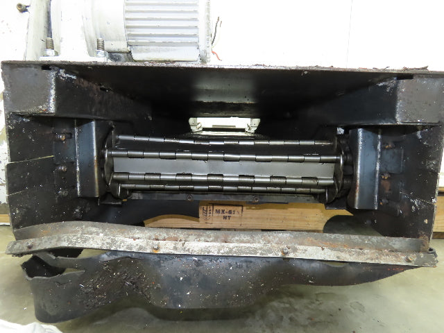 Enomoto MA-400H 18"W x 84"L Flat Chip Conveyor 14" Belt 27" Infeed 220V 3PH