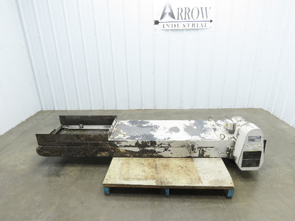 Enomoto MA-400H 18"W x 84"L Flat Chip Conveyor 14" Belt 27" Infeed 220V 3PH