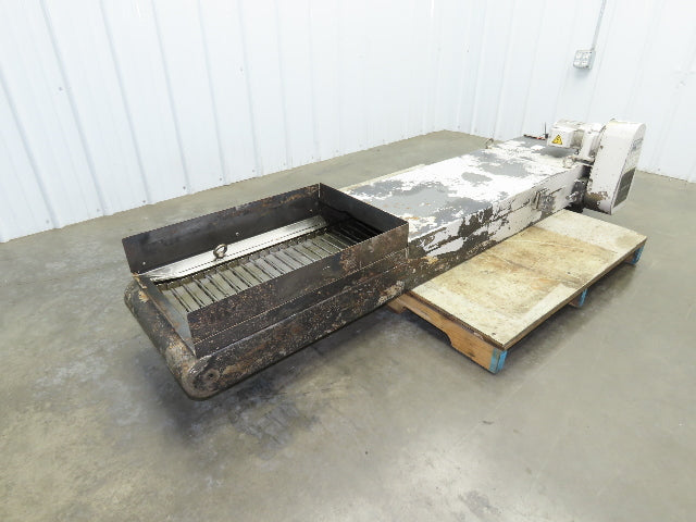 Enomoto MA-400H 18"W x 84"L Flat Chip Conveyor 14" Belt 27" Infeed 220V 3PH