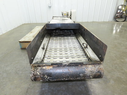 Enomoto MA-400H 18"W x 84"L Flat Chip Conveyor 14" Belt 27" Infeed 220V 3PH