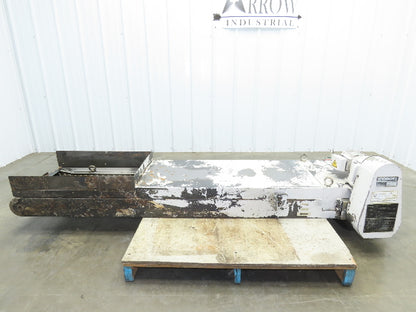Enomoto MA-400H 18"W x 84"L Flat Chip Conveyor 14" Belt 27" Infeed 220V 3PH
