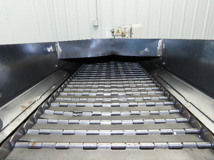 Enomoto MA-400H 18"W x 84"L Flat Chip Conveyor 14" Belt 27" Infeed 220V 3PH