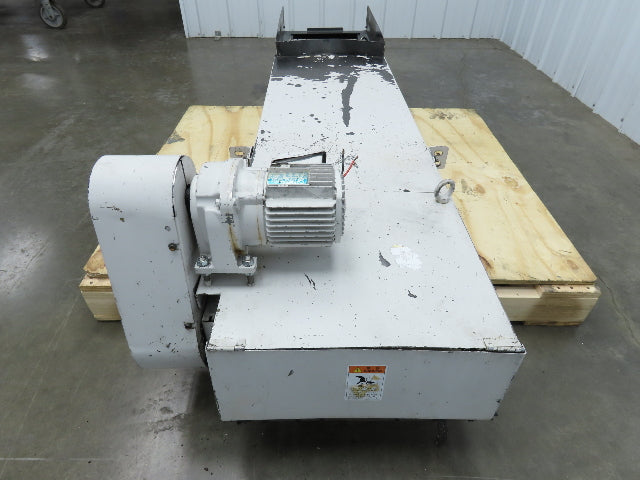 Enomoto MA-400H 18"W x 84"L Flat Chip Conveyor 14" Belt 27" Infeed 220V 3PH