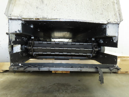 Enomoto MA-400H 18"W x 84"L Flat Chip Conveyor 14" Belt 27" Infeed 220V 3PH