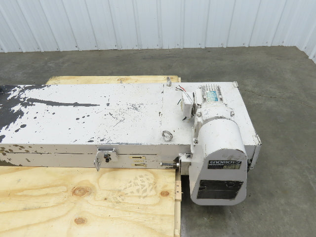 Enomoto MA-400H 18"W x 84"L Flat Chip Conveyor 14" Belt 27" Infeed 220V 3PH