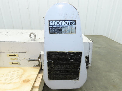 Enomoto MA-400H 18"W x 84"L Flat Chip Conveyor 14" Belt 27" Infeed 220V 3PH