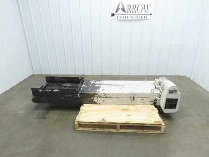 Enomoto MA-400H 18"W x 84"L Flat Chip Conveyor 14" Belt 27" Infeed 220V 3PH