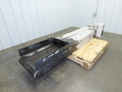 Enomoto MA-400H 18"W x 84"L Flat Chip Conveyor 14" Belt 27" Infeed 220V 3PH