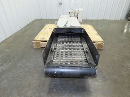 Enomoto MA-400H 18"W x 84"L Flat Chip Conveyor 14" Belt 27" Infeed 220V 3PH