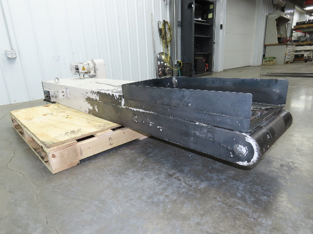 Enomoto MA-400H 18"W x 84"L Flat Chip Conveyor 14" Belt 27" Infeed 220V 3PH