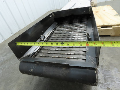 Enomoto MA-400H 18"W x 84"L Flat Chip Conveyor 14" Belt 27" Infeed 220V 3PH