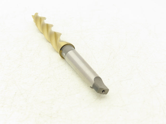 HTC T-613573 22mm Drill 3 Flute 3 Step 13.75mm to 22mm OD 9-7/8"OAL Coated (TiN)