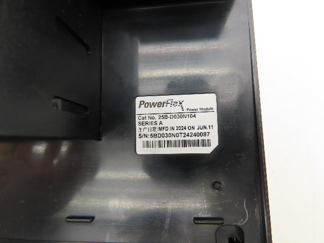 Allen Bradley 25B-D030N104 PowerFlex 525 VFD 500Hz 20Hp 460v 30A Ser A FRN 7.001
